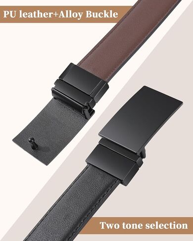 Kajeer Boy Belts for Kid Reversible,Durable PU Metal Buckle Leather Belt Toddler Youth Belt for School Uniform Casual in Kuwait