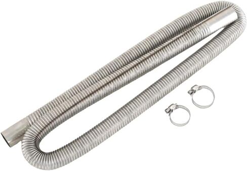 118.1 Inches Stainless Steel Exhaust Hose，iesel Heater Exhaust Pipe Flexible Exhaust Tubing Generator Flex Extension Pipe Stainless Steel 1"/2.5cm Inner Diameter in Kuwait
