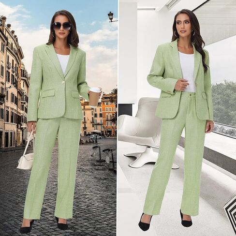بدلة نسائية 2 قطعة سراويل الأعمال بدلة تجارية للنساء pinstripe هوندستوث السترة in Saudi Arabia