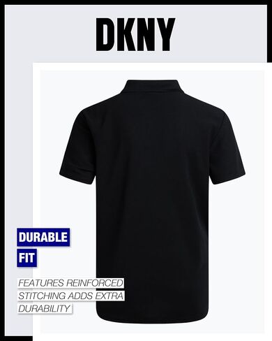DKNY Boys Polo Shirt - Performance Golf Polo with Moisture Wicking Fabric, Short Sleeve Boys Golf Shirts (Sizes: 8-20) in Saudi Arabia