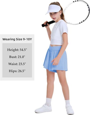 FireSwan Girls Butterfly Shorts Crossover Athletic Shorts with Pockets 2 in 1 Flowy Running Skorts for Teen, Girls, Youth in Saudi Arabia