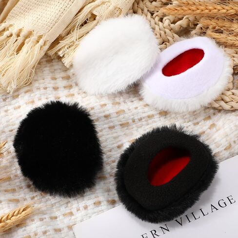 SATINIOR 2 Pairs Bandless Earmuffs Ear Warmers Winter Ear Covers Earcaps for Outdoors, M in Kuwait
