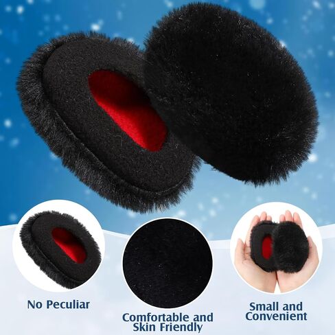 SATINIOR 2 Pairs Bandless Earmuffs Ear Warmers Winter Ear Covers Earcaps for Outdoors, M in Kuwait