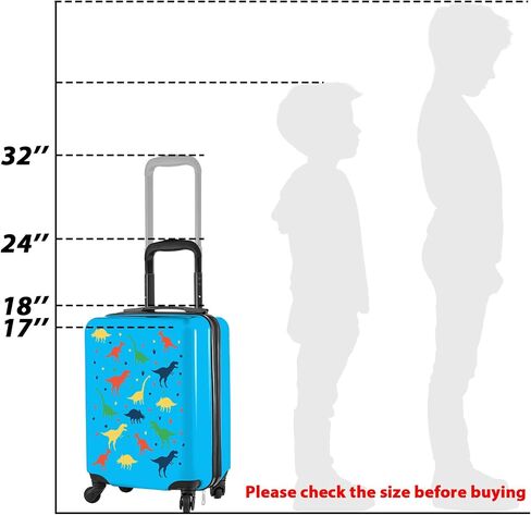 Redbaker 17 Inch 6 Pcs Kids Luggage Set Gifts for Christmas Kids Rolling Luggage Double Pattern Suitcase for Boys Girls (Pink, Bow Style) in Saudi Arabia