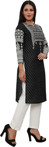 Maple Clothing Indian Kurtis for Women Long Silk Kurta India Tunic Tops in Kuwait