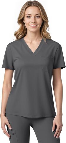 Scrubs for Women, Stretchy V-Neck Scrubs Top with 2 Pockets and 4-Way Stretch Fabric in Saudi Arabia