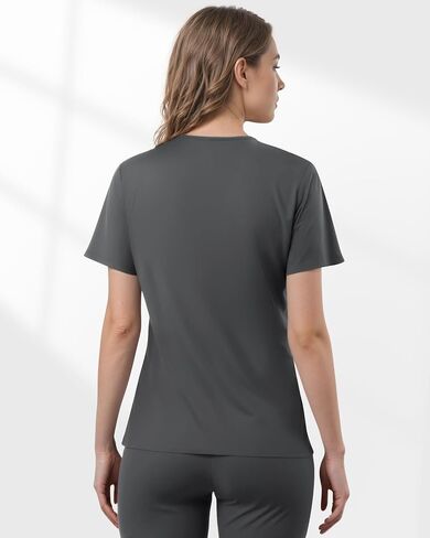 Scrubs for Women, Stretchy V-Neck Scrubs Top with 2 Pockets and 4-Way Stretch Fabric in Saudi Arabia