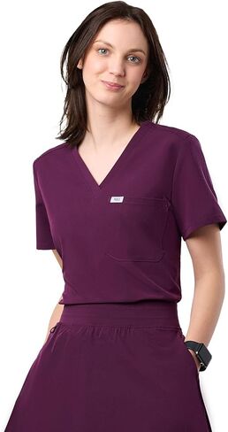 Peelz Sophia 2-Pocket V-neck Scrub Top for Women-Soft Stretch Fabrics Fcrubs ، Tops Furns Scrub Tops ، Fit Slim Fit in Kuwait