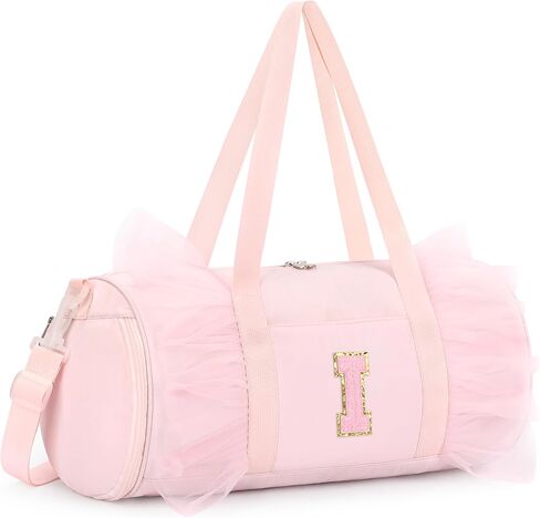 mibasies Dance Bag for Girls 4-6: Ballet Bags for Girls 4-6 - Kids Duffle Bag - Personalized Letter Girls Gifts Pink C in Saudi Arabia