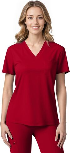 Scrubs for Women, Stretchy V-Neck Scrubs Top with 2 Pockets and 4-Way Stretch Fabric in Saudi Arabia