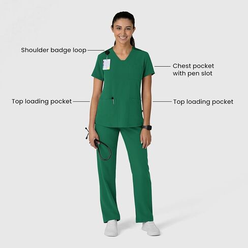 Wonderwink Women's Flex-N-Reach V-scrub Top in Kuwait