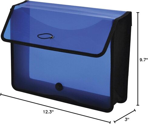 Lion Ex pand-N-File Poly Ex panding Wallet, Legal (9-1/2 x 15 Inches), 2-1/2 Inches Gusset, Black, 1 Wallet (48150-BK) in Saudi Arabia