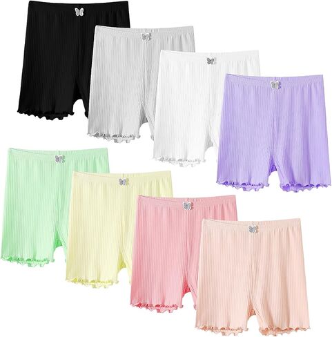 8 Pack Girls Shorts Toddler Biker Shorts Girl Under Dress Shorts Cartwheel Shorts Kids Safety Shorts in Saudi Arabia