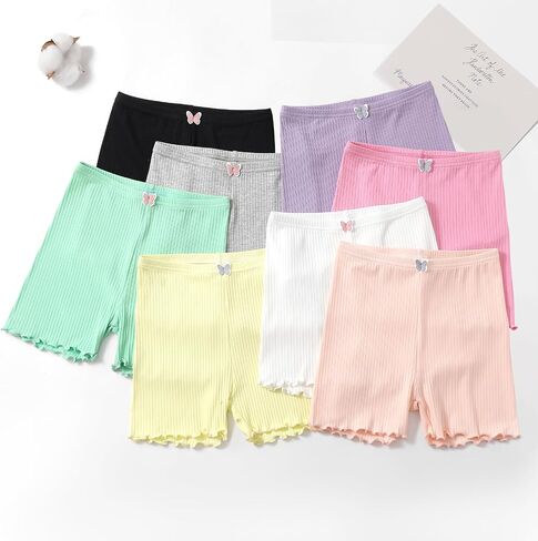 8 Pack Girls Shorts Toddler Biker Shorts Girl Under Dress Shorts Cartwheel Shorts Kids Safety Shorts in Saudi Arabia