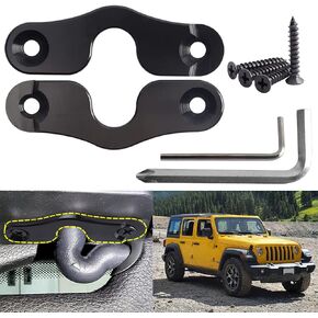 Visor Repair Kit - Reinforcement Bracket Fix Broken Visor - Jeep Aluminum Pieces Sun Visor Clip Fix Compatible with 2018 Jeep Wrangler JK 2018-2022 Jeep Wrangler 2020-2022 Jeep Gladiator