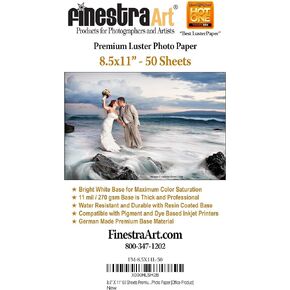 8.5" X 11" Premium Luster Inkjet Photo Paper - 50 Sheets