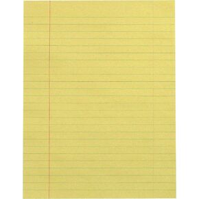 School Smart Newsprint Paper with Red Margin, 8 x 10-1/2 Inches, Yellow, 500 Sheets - 085235