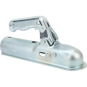 Acouto Trailer Coupler Parts Straight Tongue Trailer Coupler 2in Hitch Ball 800kg Load Capacity for 2in Round Tube
