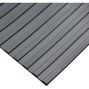 Rubber-Cal Wide Rib Corrugated Rubber Floor Mat - 1/8" Thick Roll