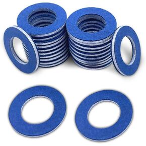 Pack-24 Oil Drain Plug Gaskets, 90430-12031 Replacement for Lexus Toyota Scion CT200h ES350 Prius Tundra Sienna Tacoma 4Runner Scion tC xB xD Oil Drain Plug Washers Aluminum - M12 (Blue)