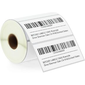 BETCKEY - 4" x 2" (102 mm x 51 mm) Barcode Shipping & Multipurpose Labels Compatible with Zebra & Rollo Label Printer,Premium Adhesive & Perforated [10 Rolls, 7500 Labels]