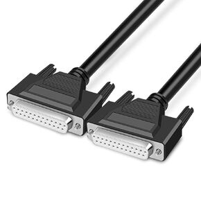 1.5M 5FT DB25 Female to Female Serial Extension Cable, RS232 25Pins Gold Plated Connecter Serial Port Cable for Printer