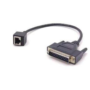 Network 0.3M Cable DB25 Male to RJ45 Female Cable for Laser Light, Compatible with Computers Routers Switches Network Servers and Other Network Devices