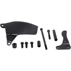 1 Set SHLPDFM Black Alternator Bracket Long Water Pump Compatible with SBC Small Block Chevy 262 283 350 400 1969-1975