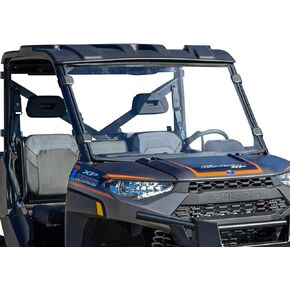SuperATV.com الزجاج الأمامي الكامل لعام 2013+ Polaris Ranger XP 900 / 2014+ Polaris Ranger XP 900 Crew | 1/4 بوصة من البولي كربونات الشفاف | طلاء صلب بصري XR | مقاوم للخدش | خالٍ من الخشخشة | صنع في الولايات المتحدة الأمريكية in Kuwait