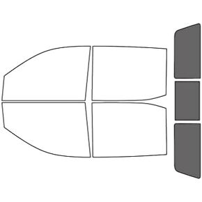 Rvinyl Window Tint Kit Compatible with Chevrolet Silverado 2019-2024 (4 Door Crew Cab) - Back Precut Kit - 20%