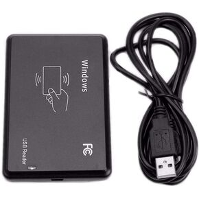 HiLetgo 125Khz EM4100 USB RFID ID Card Reader Swipe Card Reader Plug and Play with Cable First 10 Digit