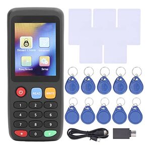 X7 NFC قارئ بطاقات، قارئ بطاقات RFID ناسخة ناسخة لبطاقات الهوية IC، البطاقة الذكية RFID ناسخة معرف IC قارئ الكاتب شاشة ملونة كاملة عالية الدقة (5 أبازيم UID، 5 بطاقات T5577، 5 أبازيم T5577)