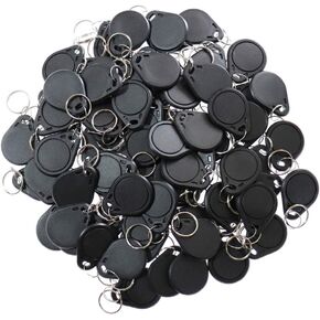 100PCS 13.56MHz RFID Key Fob Proximity IC Card ISO14443A Token Tag for Electronic Smart Door Lock, Compatible with MIFARE Classic 1K Card M1, Read Only