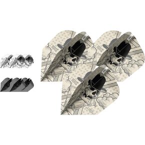 Target Darts Dimitri Van Den Bergh Ink Design Ten-X Dart Flights - مجموعة من 3 مجموعات (9 في المجموع) in Kuwait