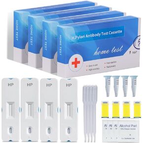 مجموعة اختبار H. Pylori، مجموعات اختبار هيليكوباكتر بيلوري في المنزل، 4 اختبارات اختبار H. Pylori اختبار H-Pylori الذاتي للاستخدام المنزلي، النتائج في 10-15 دقيقة بدقة عالية in Kuwait