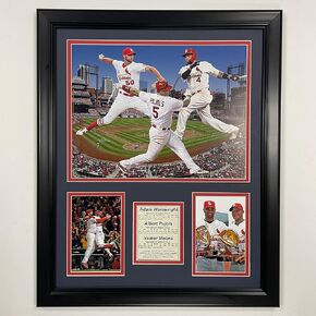 St. Louis Cardinals | The Big 3 | Molina - Wainwright - Pujols | 18"x22" Framed Photo Collage