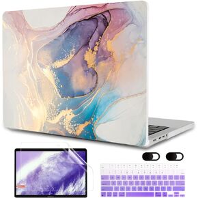 MEEgoodo Case for MacBook Pro 14 inch 2023, Hard Shell with Keyboard & Camera Cover, Compatible with A2918 A2992 A2779 A2442, Astronauts & Alien
