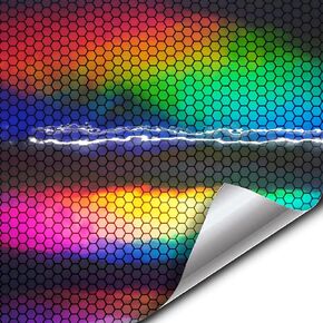 VViViD+ Hex Holographic Chrome Car Wrap Vinyl (1ft x 5ft)