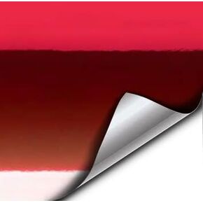 VViViD SuperCast Red Conform Chrome Metallic Finish Stretch Vinyl Wrap Film Decal Sheet Roll (1/2ft x 5ft)