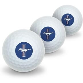 GRAPHICS & MORE Ford Mustang Logo Novelty Golf Balls 3 Pack