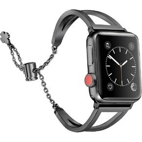 أساور Secbolt من الفولاذ المقاوم للصدأ متوافقة مع أحزمة ساعة Apple 38 مم 40 مم 41 مم 42 مم 44 مم 45 مم iWatch Series 9/8/7/6/5/4/3/2/1/SE، سوار معدني أنيق للنساء in Kuwait
