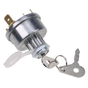 Solarhome Ignition Switch with 2 Keys 1874535M3 3107556R92 K203992 Compatible with Massey Ferguson Tractor 230 231 235 240 243 250 253 255 263 270 275 282 David Brown 1190 1194 Case 238 248 258