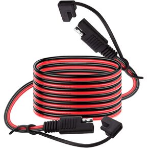 iGreely SAE كابل تمديد 16 قياس 30 قدم 9 متر SAE إلى SAE كابل تمديد سريع قطع الأسلاك تسخير 16AWG SAE موصل SAE التوصيل للسيارات RV دراجة نارية لوحة للطاقة الشمسية السيارات جرار 9M