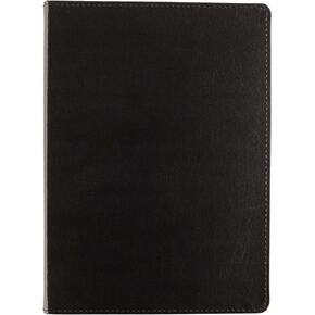 C.R. Gibson Black Leather Large Journal Notebook, 7.5" W x 10.25" L, 192 Pages