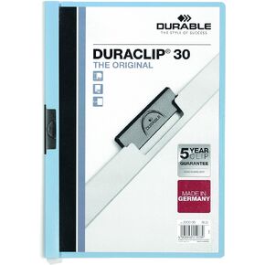 Durable Report Cover with DURACLIP, Letter-Size, Holds Up to 60 Pages, Clear Cover/Black, 25 per Box (221401BX)