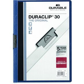 Durable Report Cover with DURACLIP, Letter-Size, Holds Up to 60 Pages, Clear Cover/Black, 25 per Box (221401BX)