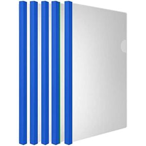 Plastic File Folder 10mm Sliding Bar Report Covers, 18C, 40 Sheet Capacity, Transparent Resume Presentation File Folders Organizer Binder for A4 Size Paper, 20 Pcs
