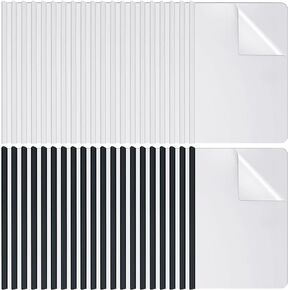 BBTO 100 Pcs Clear Report Covers with Sliding Bar Report Covers for A4 Paper Resume Covers Presentation Folders File Document Binder for School Business, Letter Size 12 x 8.7 Inches(White)
