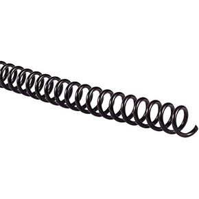 Plastic Binding Spiral Coil, 8mm Diameter, 48 Loops, 4:1 Pitch, Color Coil Black, Pack of 100