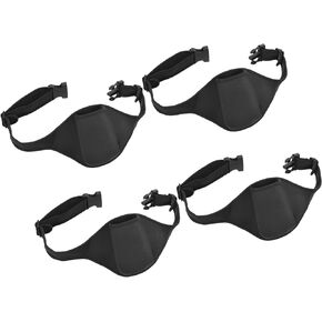 MECCANIXITY 4 Pack Mic Belt for Fitness Microphone Belt Carrier Pouch Adjustable Waistband Bag for Instructors Theater Teacher Speakers, Black